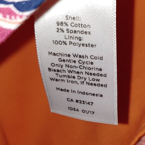 Talbots Paisley Print Sleeveless Summer Dress Midi Size 18P Orange - Picture 7 of 8